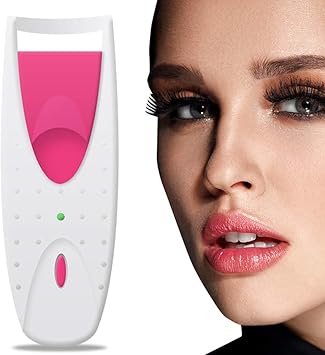 Glamza مكبس رموش ساخن لرموش أطول أدوات مكياج كهربائية وسادات سيليكون قابلة للتبديل تجميل طبيعي للعيون أداة تجعيد ساخنة للنساء والفتيات تدوم طويلاً مجعدة - Image 1