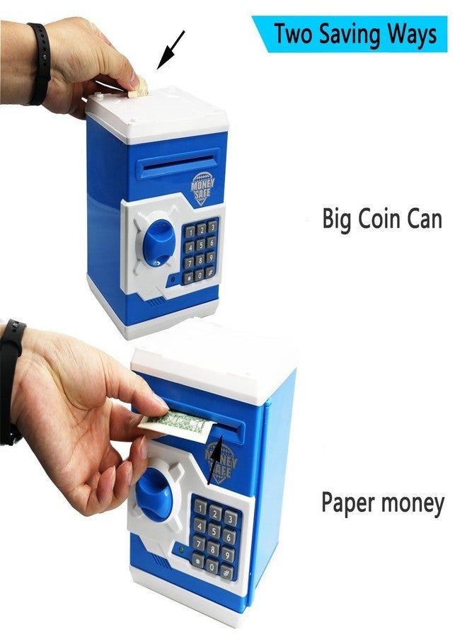 Mummy Please Musical Money Safe Kids Piggy Savings Bank【Pack of 1】【】 (Blue) - Image 2