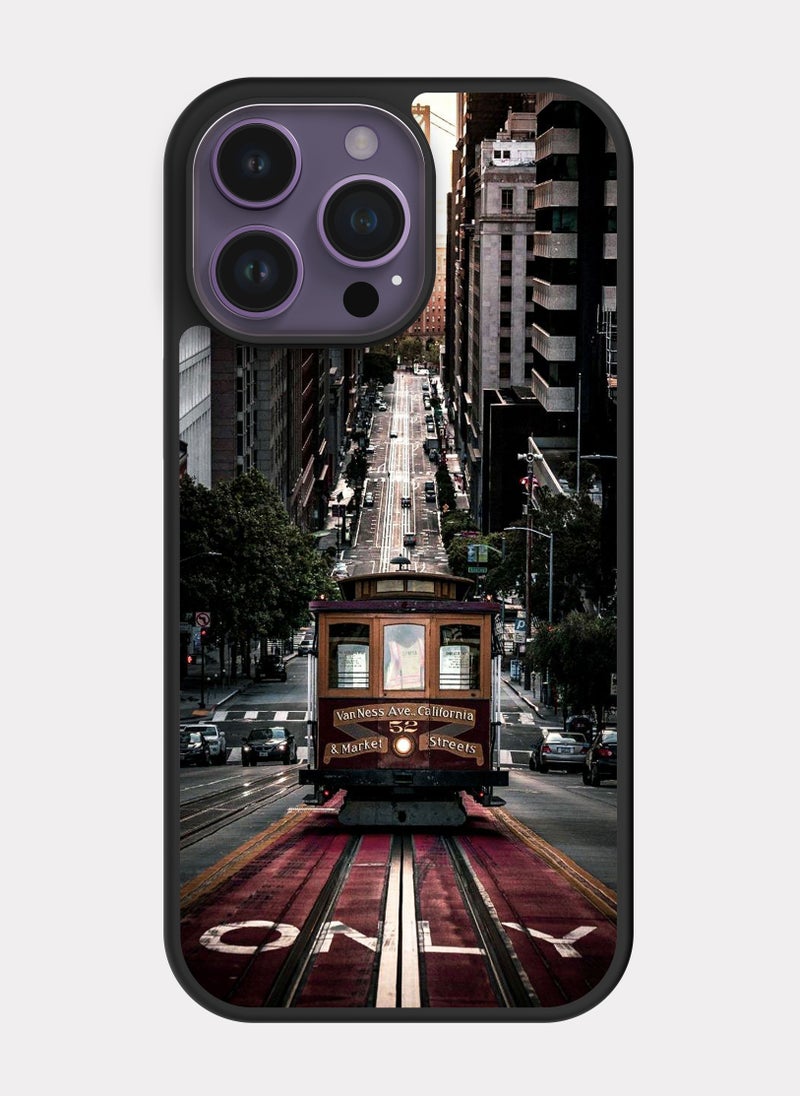 PXLAAT iPhone 14 Pro Max case cover San Francisco Cable Car - Image 1