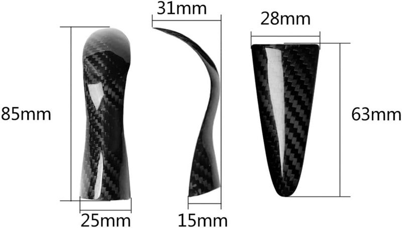 cheekyglo Cron Fiber Decortive Cover, 2-Pck Steering Wheel and Ger Shift Kno Cover Molded Style Decortive Pnel Cron Fiber ccessories Fit for Infiniti Q50 2014-2020-Steering Wheel & Gear Shift Knob Cover - Image 5