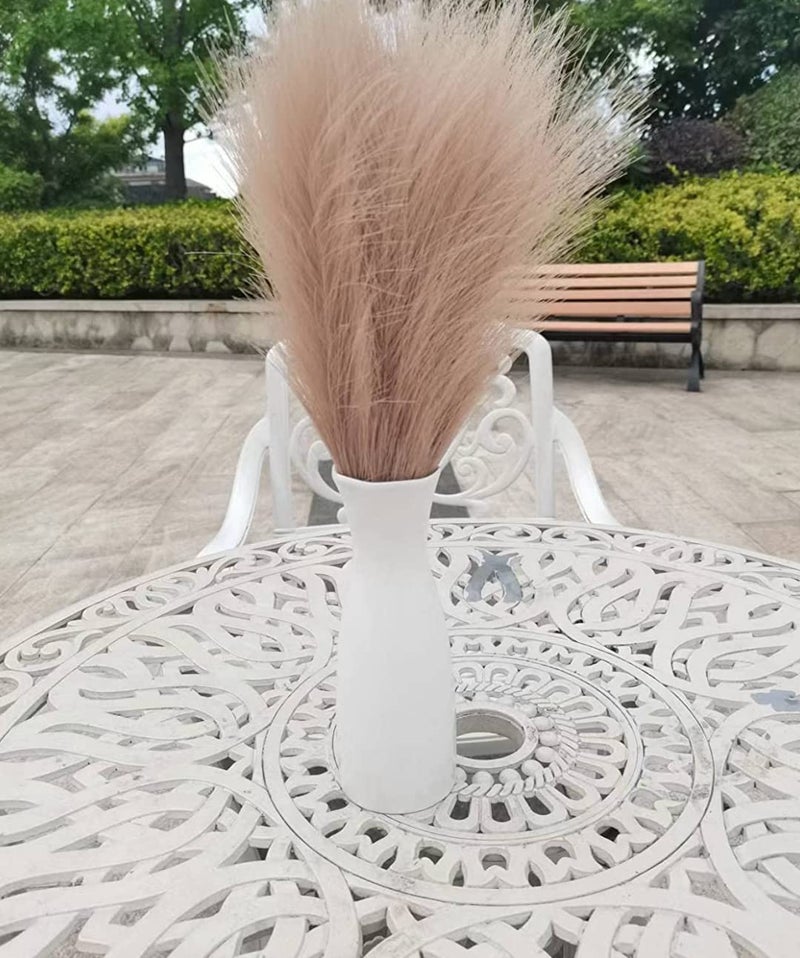 VRB Dec ™ (عبوة من 3) زهور صناعية صغيرة من عشب البامباس الوهمي | زهور صناعية للزهور | عناصر ديكور لزهور غرفة المعيشة، المكتب، غرفة النوم، طاولة الشرفة، ديوالي (بني) - Image 3