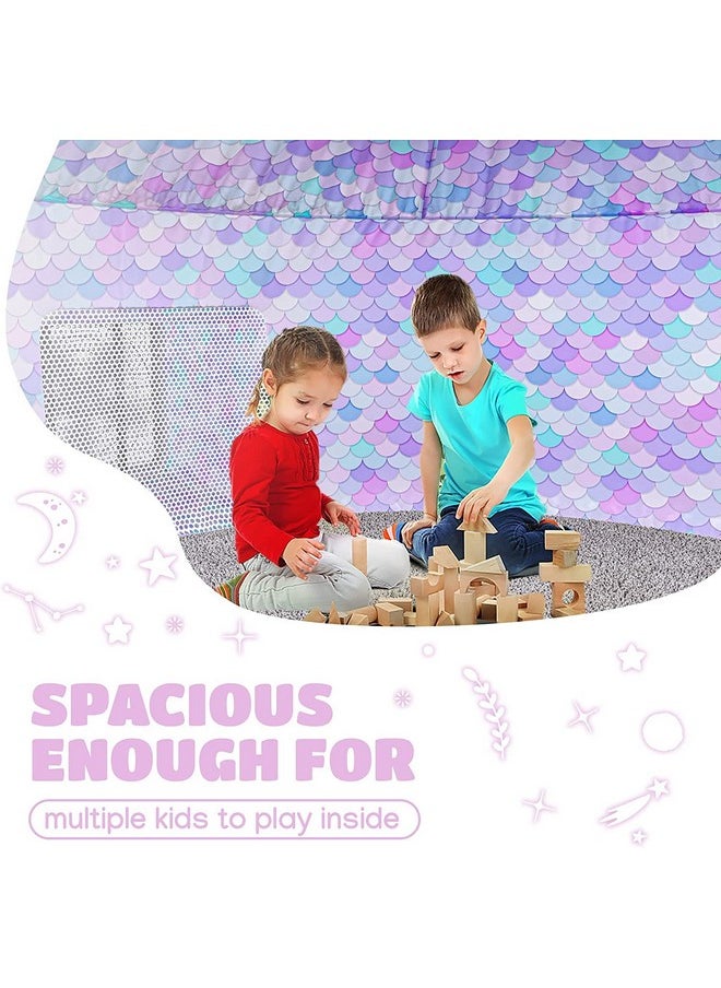 Skywin - Air Tent Fort For Kids, Inflatable Tent For Kids Playhouse Fan Tent (Mermaid) - Improved Blow Up Fort, Sets Up And Stores Away In Seconds (Fan Not Included)  - Image 4