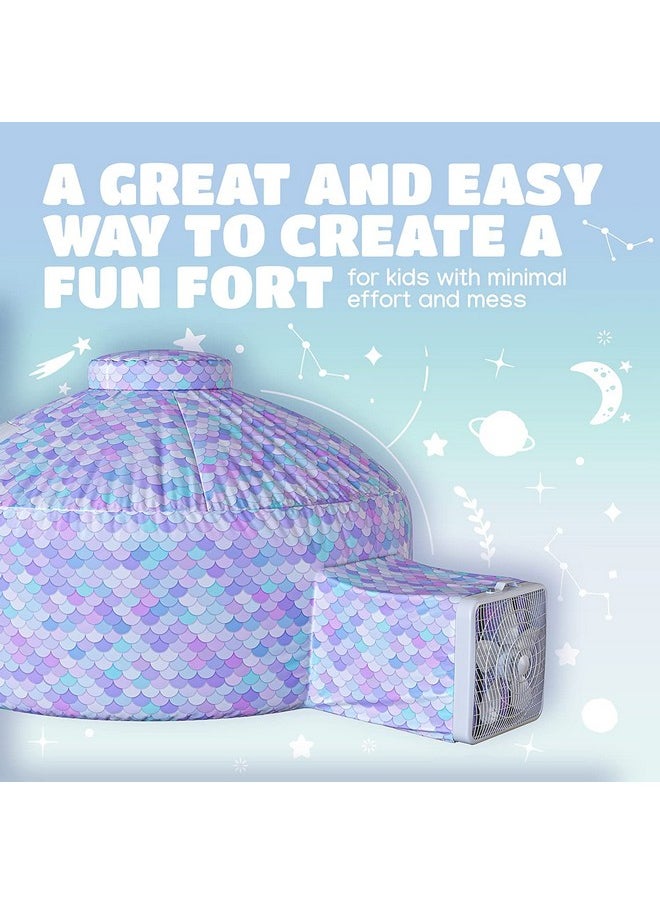 Skywin - Air Tent Fort For Kids, Inflatable Tent For Kids Playhouse Fan Tent (Mermaid) - Improved Blow Up Fort, Sets Up And Stores Away In Seconds (Fan Not Included)  - Image 3