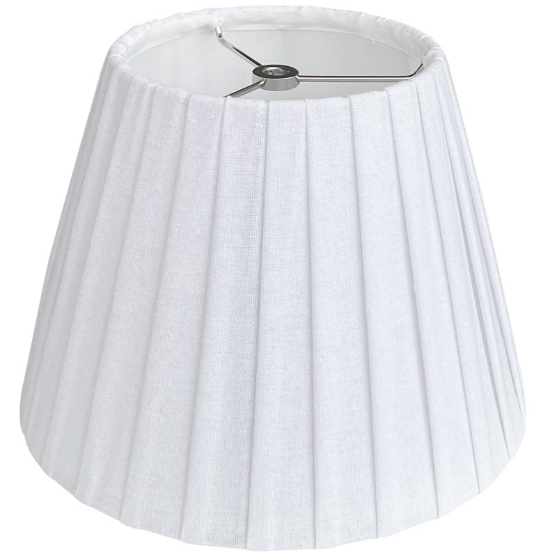 TooToo Star TOOTO STAR Small Lamp Shade White Pleated 6x10x75inch Bell Shade for Table Lamps Floor Lamps and Pendant Lamps Spider Fitter Handmade of Natural Linen - Image 2