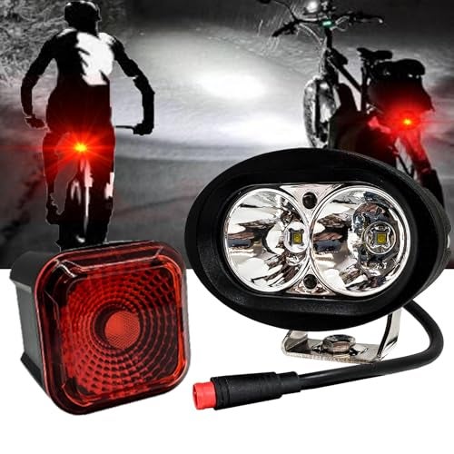 OZ-USA E-Bike High-Output White LED Headlight & USB Rechargeable 4-Mode Smart Sensor Brake Light 12V - 60V Compatible with Vamoose Mammoth Rad Power Bikes RadMini RadRover RadExpand RadRunner - Image 4
