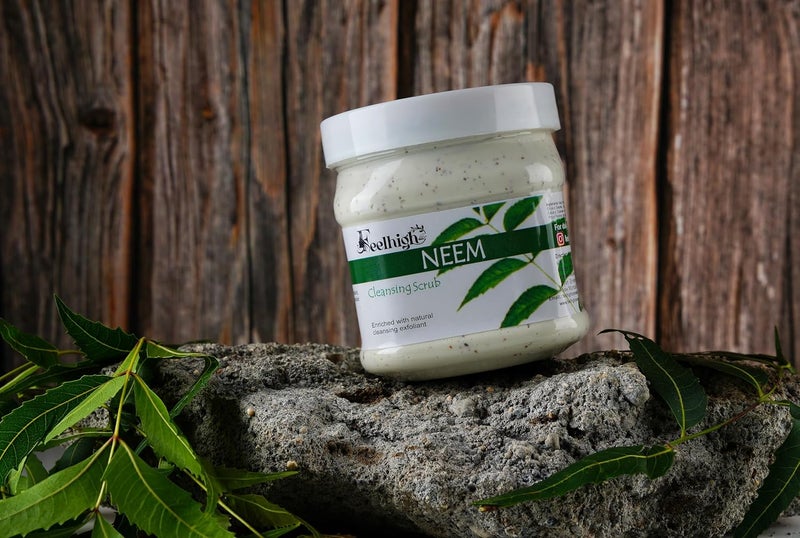 FEELHIGH Combo Neem Face Scrub 500ml with Natural Neem Extract  Wine and beer Scrub 500ml  Pack of 2 for Men and Women Facial Kit - Image 4