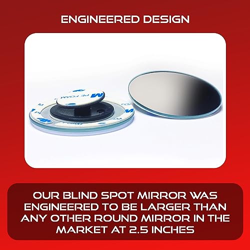 Utopicar 2.5" Unique Convex Blind Spot Side: Rear View - Truck And Car Rearview Mirror - Automotive Exterior Blindspot Accessories For Men & Women - Auto Parts (2pack) - Image 4
