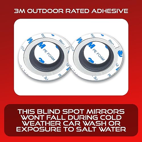 Utopicar 2.5" Unique Convex Blind Spot Side: Rear View - Truck And Car Rearview Mirror - Automotive Exterior Blindspot Accessories For Men & Women - Auto Parts (2pack) - Image 5