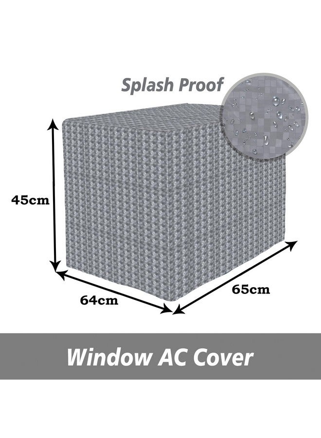Kuber Industries Window AC Cover | PVC Check Design AC Cover | AC Cover for Outer | Dustproof AC Cover | Waterproof AC Cover | 1.5 Ton AC Cover for Window | Gray - Image 3