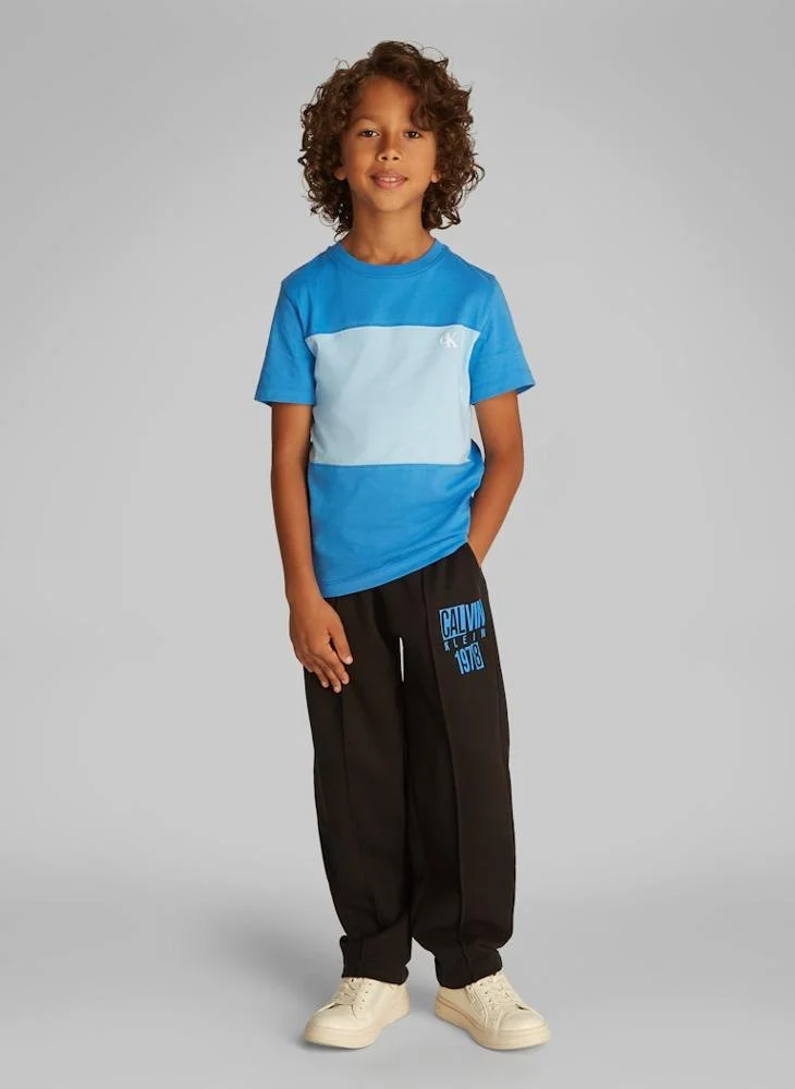 كالفن كلاين جينز Kids 2 Pack Color Block Crew Neck T-Shirt