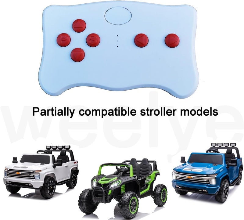 weelye TX10 Red Button 2.4G Bluetooth Remote Control for Kids Electric Ride On Car - Image 3