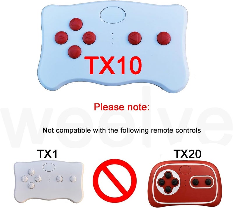 weelye TX10 Red Button 2.4G Bluetooth Remote Control for Kids Electric Ride On Car - Image 4