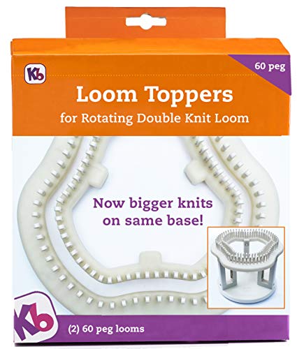 Authentic Knitting Board 60 Peg Capacity Round Looms with 60 Pegs Each for Rotating Double Knit Loom System for Versatile Knitting Projects - Image 1