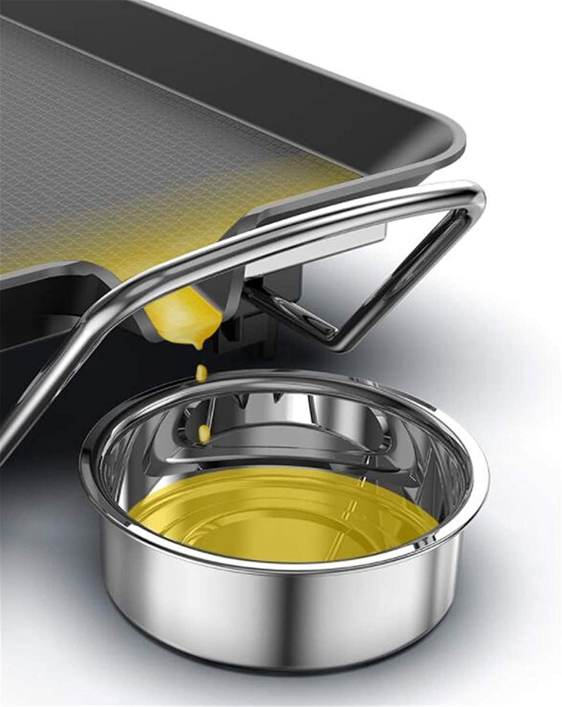 Delavala Electric Griddle Non-Stick Coating 1360W Thermostat Adjustable Up to 5 People Hot Plate, Electric Barbeque, Large Cooking Pan | 48 * 27 cm - Image 5