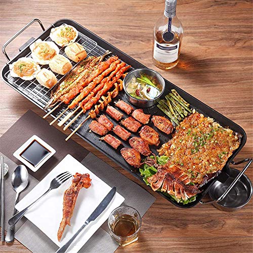 Delavala Electric Griddle Non-Stick Coating 1360W Thermostat Adjustable Up to 5 People Hot Plate, Electric Barbeque, Large Cooking Pan | 48 * 27 cm - Image 3