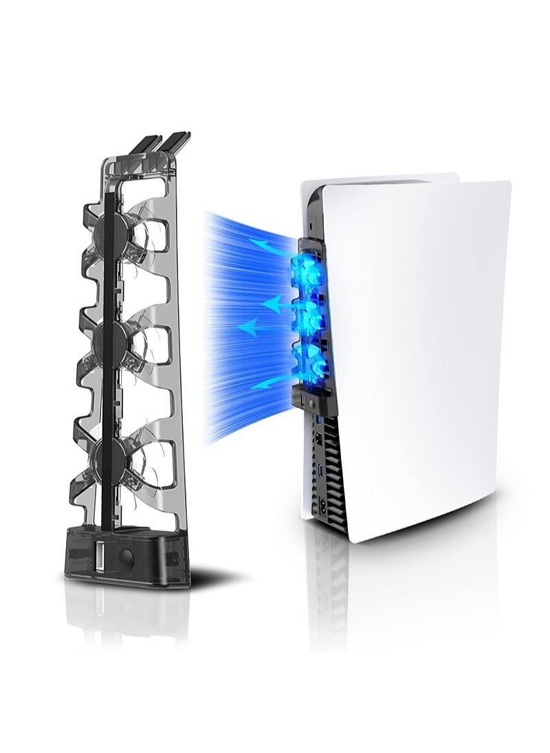 DUOBEY - PS5 Console Cooling Fan with LED Light for Both Disc and Digital Editions - Image 1