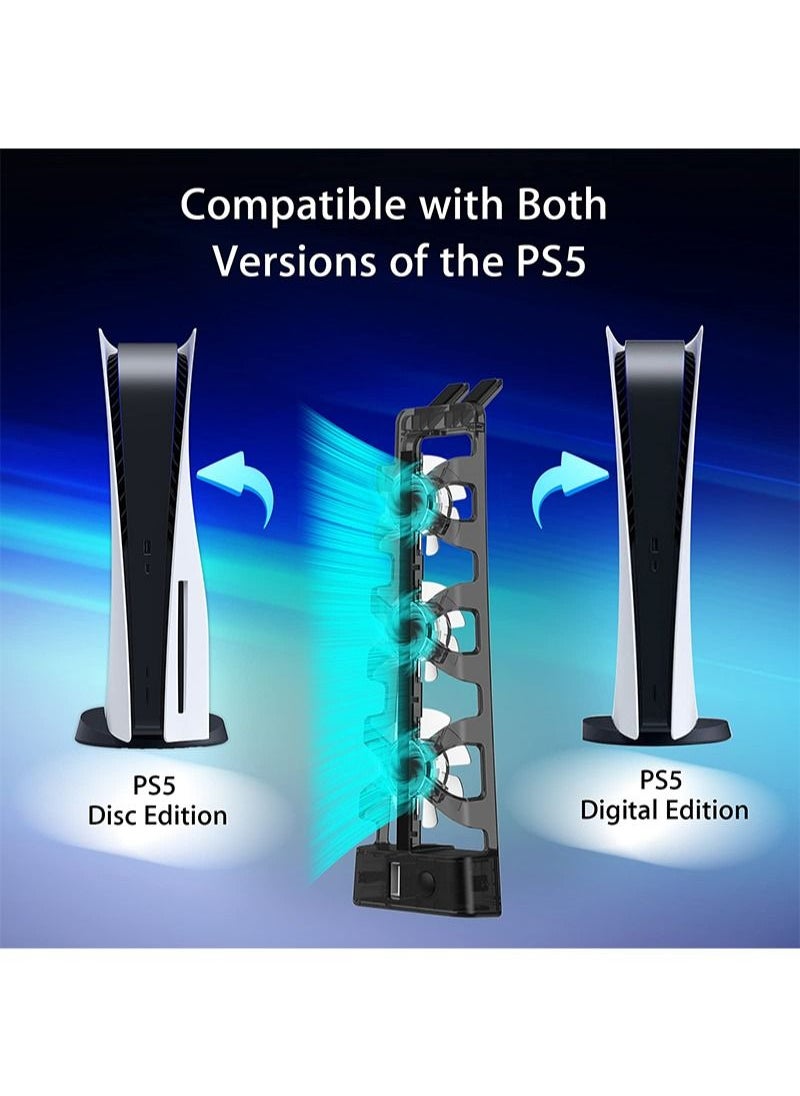 DUOBEY - PS5 Console Cooling Fan with LED Light for Both Disc and Digital Editions - Image 1