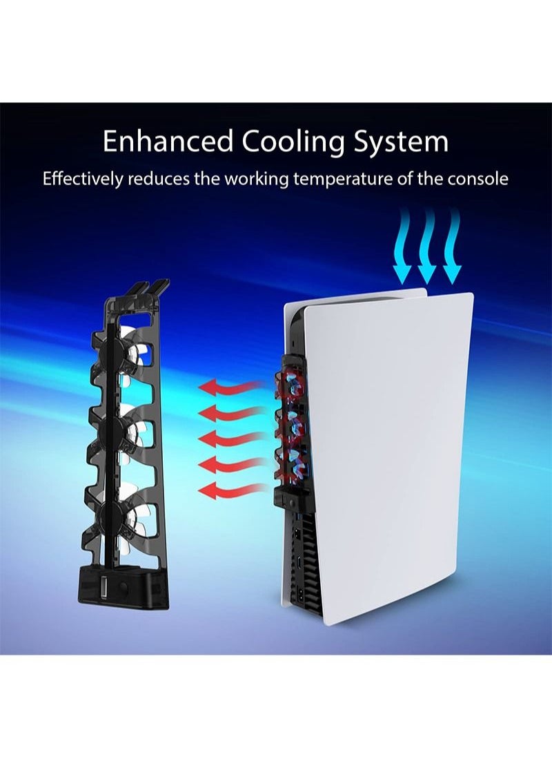 DUOBEY - PS5 Console Cooling Fan with LED Light for Both Disc and Digital Editions - Image 1