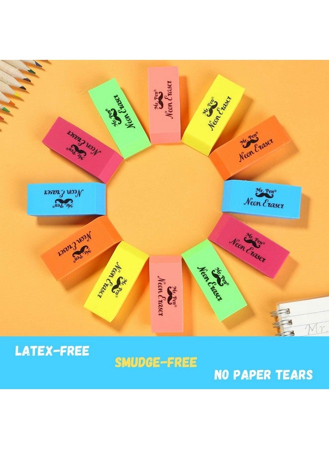 مستر. بين ممحاة، ممحاة قلم رصاص، عبوة من 12 قطعة، ألوان نيون، ممحاة، ممحاة، ممحاة للرسم، ممحاة قلم رصاص، ممحاة قلم رصاص، ممحاة للأطفال، ممحاة فنية للرسم، ممحاة فنان، ممحاة ملونة - Image 3
