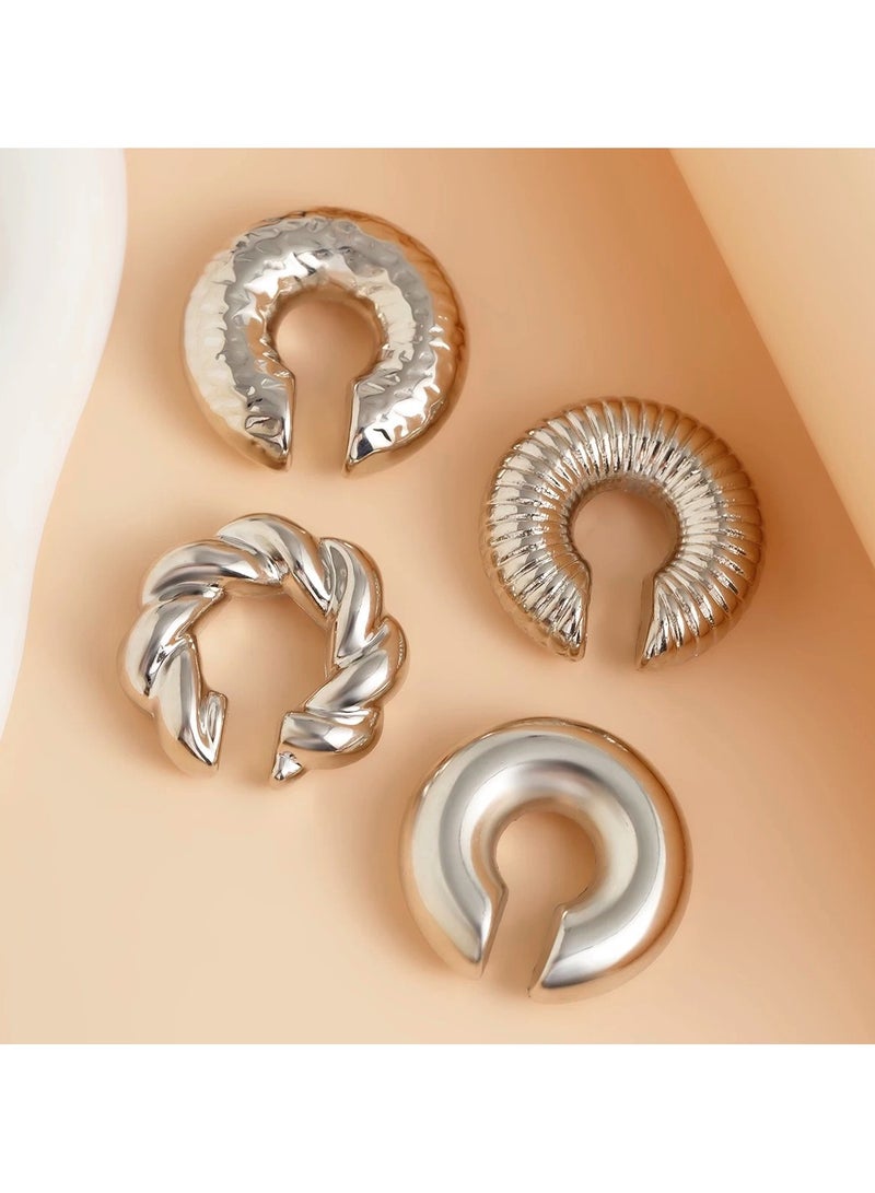 Clip-On Earrings – set of 4 (Silver)  - Image 2