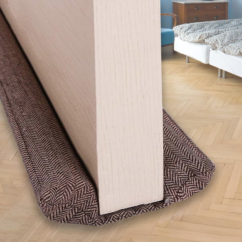 VISEMAN 36 Inch Under Door Stopper-Door Noise Blocker, Double Sided Door Stopper, Machine-Washable Nylon-cotton Coffee