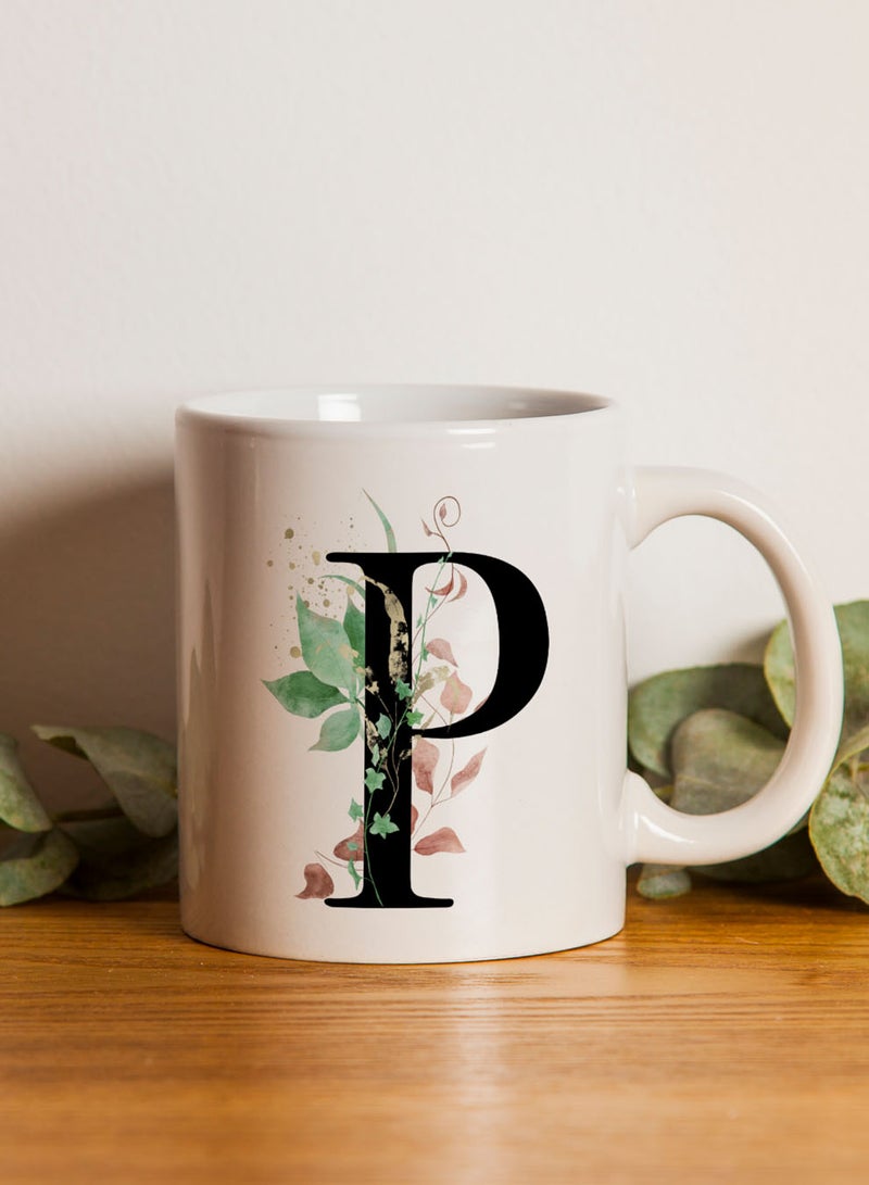 لوحة كوب سيراميك  أونصة بتصميم حرف  على الجانبين - Image 3