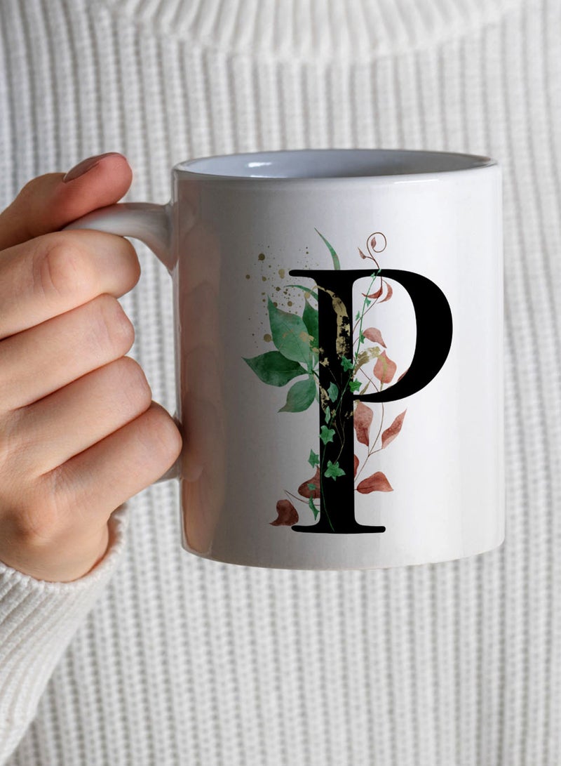 لوحة كوب سيراميك  أونصة بتصميم حرف  على الجانبين - Image 4