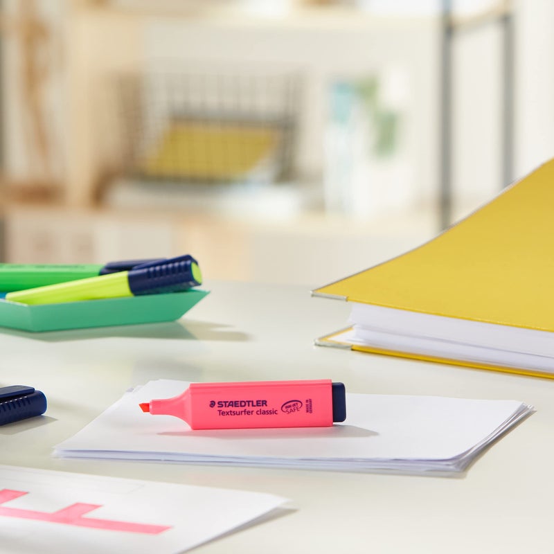 STAEDTLER 364 WP4 Textsurfer Classic Highlighter - Assorted Colours (Pack of 4) - Image 2