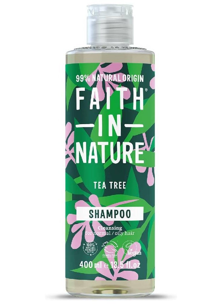 Faith in Nature Tea Tree Shampoo 400ml  - Image 1