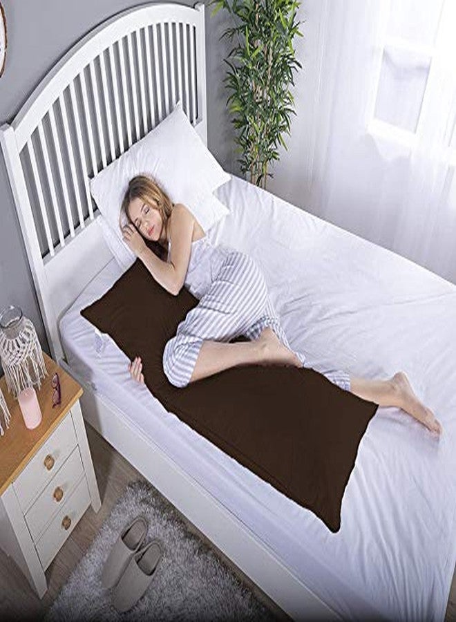 DADDY COOL وسادة دادي كول فائقة النعومة لدعم الجسم - وسادة الحمل والولادة - دعم النوم على الجانب للنساء الحوامل - وسادة مريحة لكامل الجسم - 18 × 50 بوصة، عبوة من قطعة واحدة (بني) - Image 2