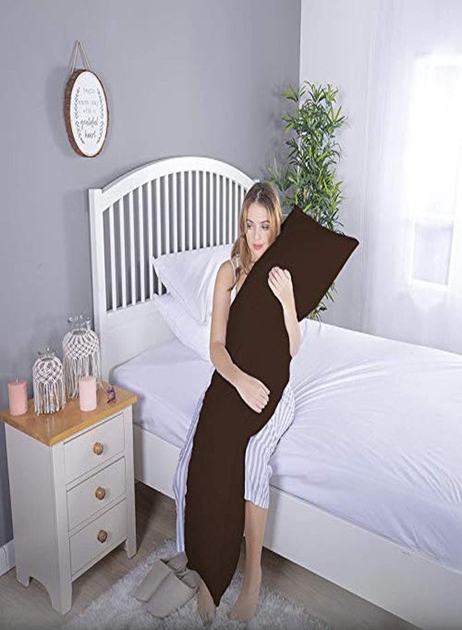 DADDY COOL وسادة دادي كول فائقة النعومة لدعم الجسم - وسادة الحمل والولادة - دعم النوم على الجانب للنساء الحوامل - وسادة مريحة لكامل الجسم - 18 × 50 بوصة، عبوة من قطعة واحدة (بني) - Image 3