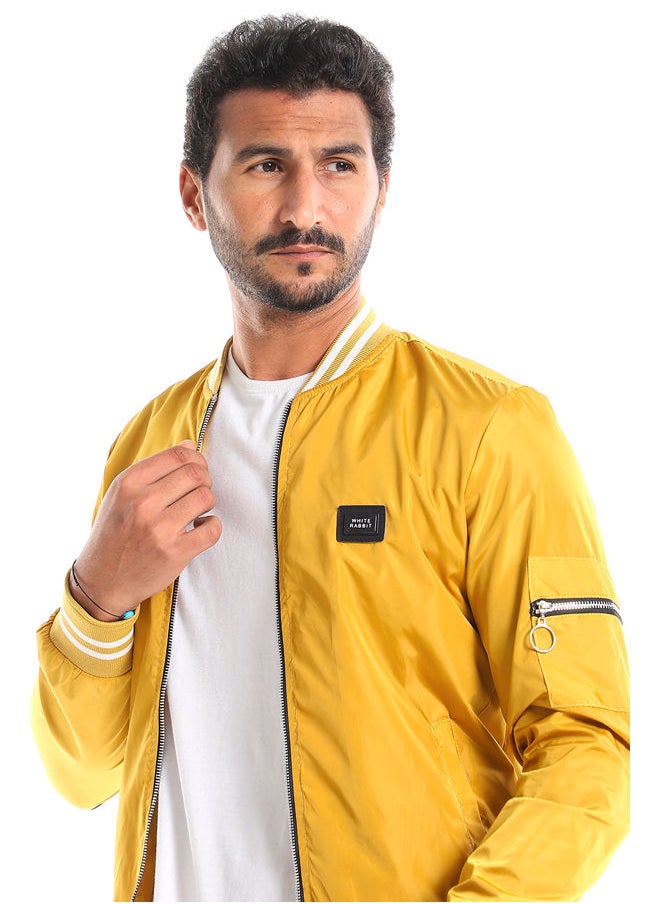 Double Striped Cuffs & Hem Lightweight Jacket - Mustard - pzsku/Z043394CAC14B57034744Z/45/_/1669802201/45bd8fd0-9df5-4bae-9d71-a6b1795696a8