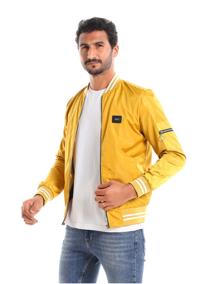 Double Striped Cuffs & Hem Lightweight Jacket - Mustard - pzsku/Z043394CAC14B57034744Z/45/_/1669802201/f69e83c4-f719-42b0-858f-9904d453d97a