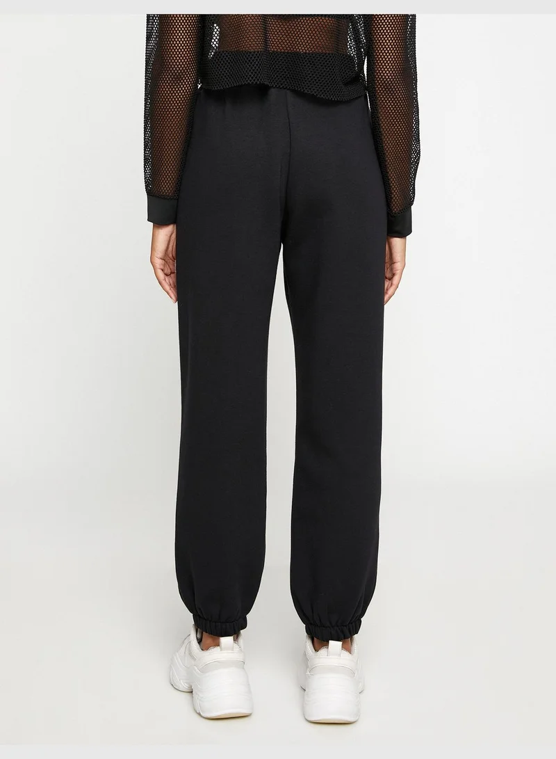 KOTON Cotton Drawstring Jogger Sweatpants