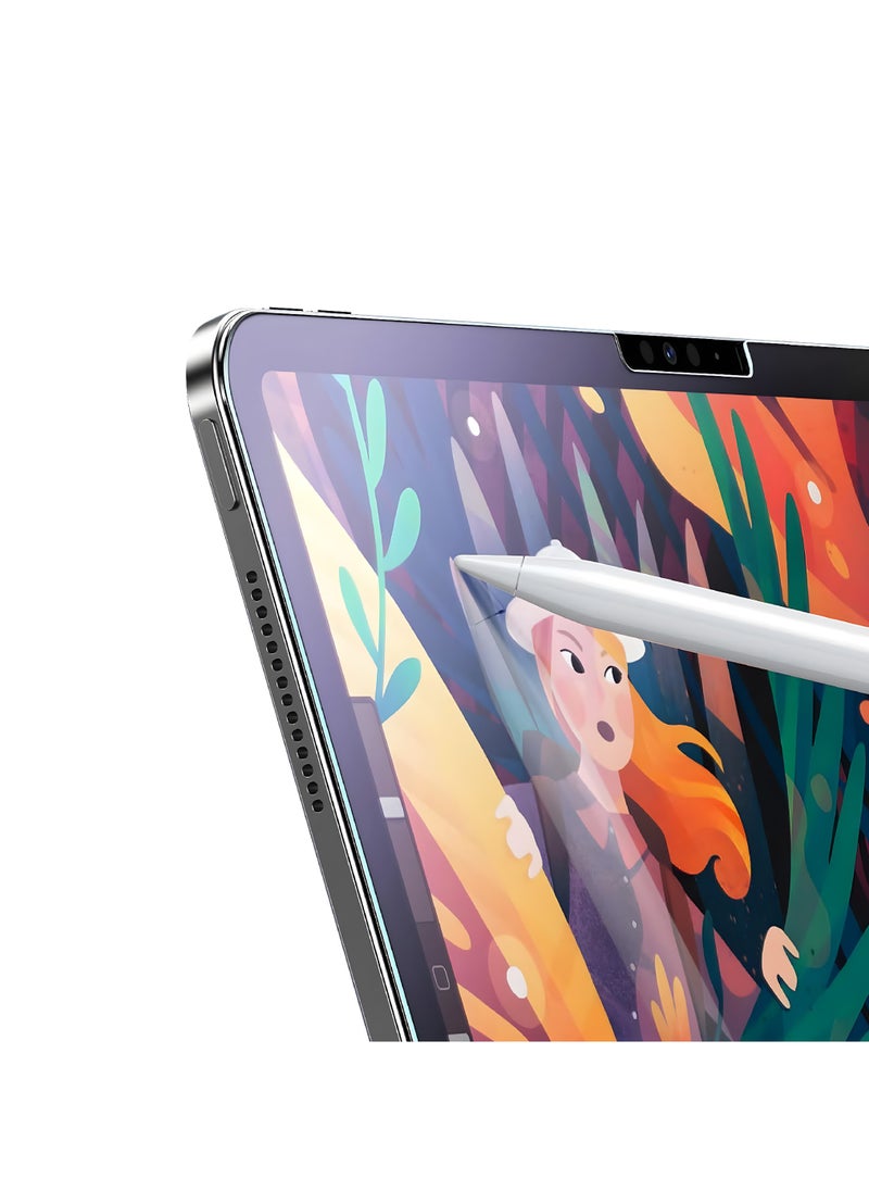 Screen Protector For Apple Ipad 10.9/11 , Made Of Glass And Clear Plus Flexible Film Back Protector (Non-Glass) From X-Wolf, Resistant Shocks And Scratches. It Consists Of Flat Glass That Covers The Entire Front Screen, Comes With A Template That Makes Installation Easy