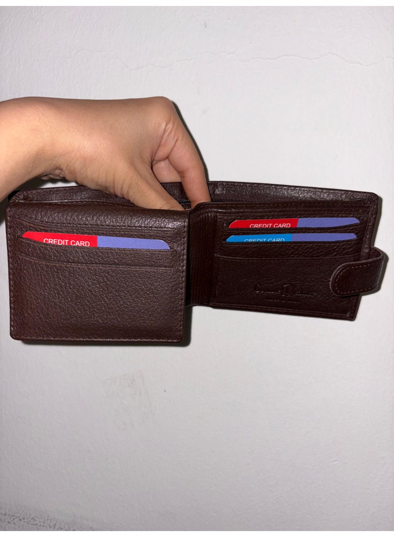 New High-End Wallet with Multi-Functional Genuiun Leather, A Fashionable Accessory Integrating Credit Cards, Coin Purse, Business Card Holder, and More - Image 3