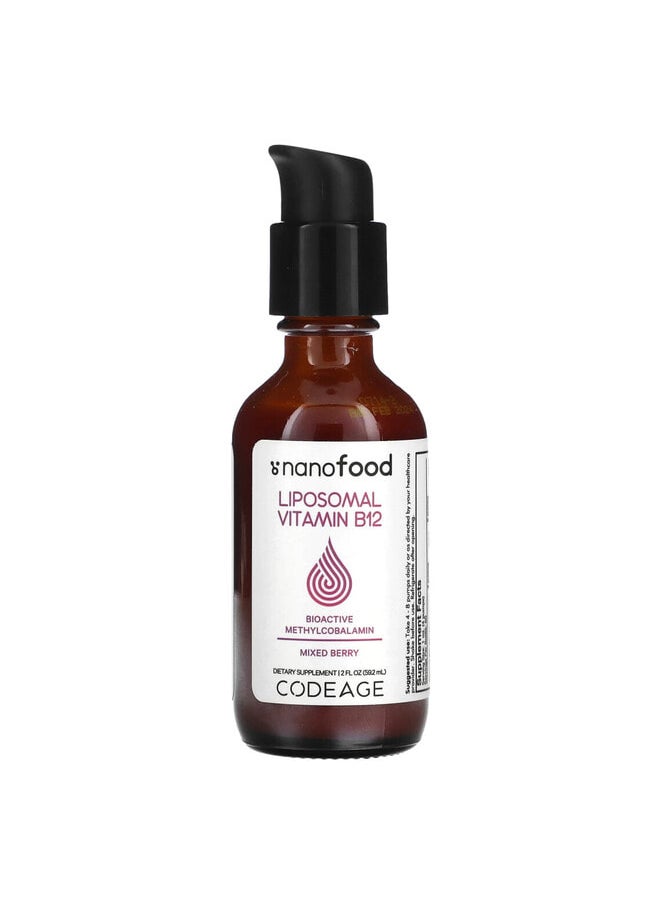 Codeage Liposomal Vitamin B12, Mixed Berry, 2 fl oz (59.2 ml)  - Image 3