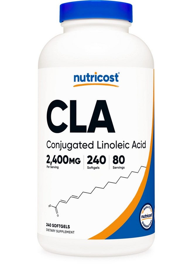 Nutricost حمض اللينوليك المقترن (CLA) 2400 ملغ 240 كبسولة لينة خالية من الغلوتين وغير معدلة وراثيًا 800 ملغ لكل كبسولة لينة - Image 1