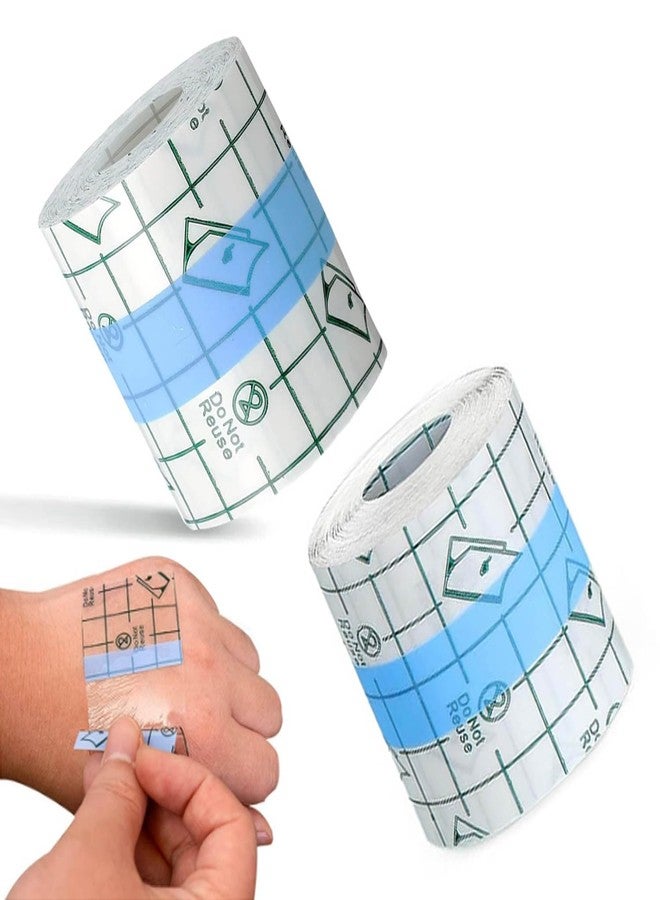 BetterJonny 2 Rolls Transparent Stretch Adhesive Bandage, BetterJonny Waterproof Clear Protective Adhesive Bandages Dressing Tape for Swimming and Shower(2 Inch x 10.94 Yard - Image 1