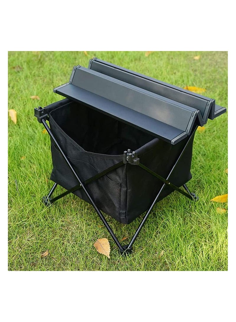 Aluminum Folding Camping Table - Lightweight Portable Beach Table, Collapsible Aluminum Side Table with Storage Bag for Outdoor Picnic, Beach, Fishing, BBQ, Hiking, and Backyard Use - Image 2