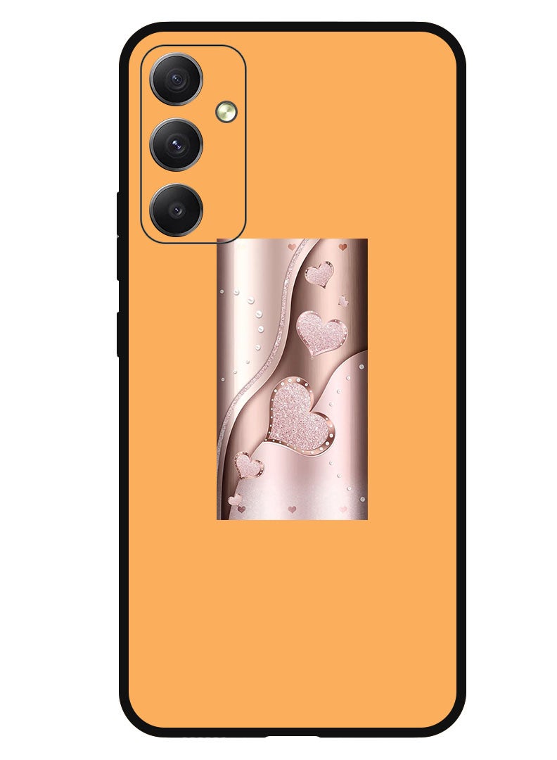 Theodor Protective Case Anti Scratch Shock Proof Bumper Cover For Samsung Galaxy M54 Glitter Hearts - Image 1