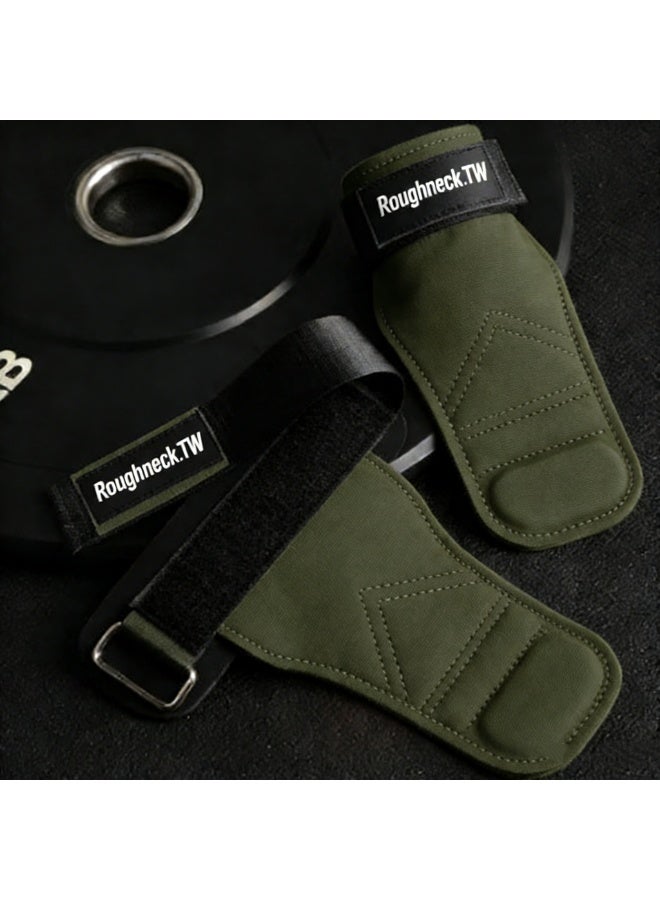 KYD 3 Layers of Cowhide Deadlift Gloves and Grip Pads, Weight Lifting Wrist Hooks Straps Wrist Straps for Weightlifting Alternative,Training Accessory - Image 2