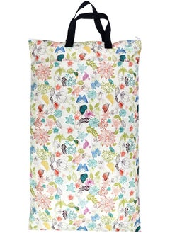 Wegreeco wegreeco Reusable Hanging Wet Dry Cloth Diaper Bag (2 Pack, Jade, Camellia)  - Image 4