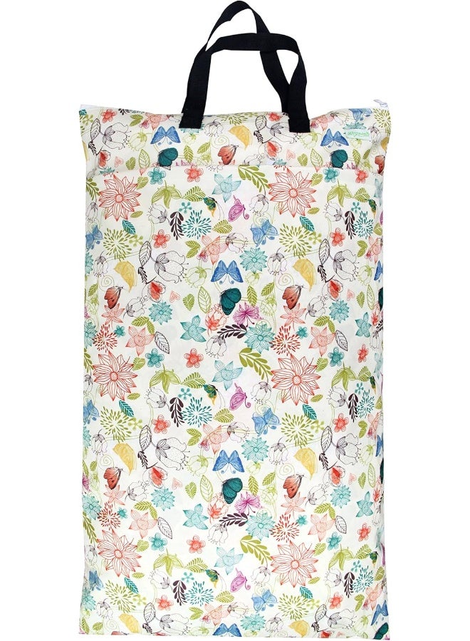 Wegreeco wegreeco Reusable Hanging Wet Dry Cloth Diaper Bag (2 Pack, Jade, Camellia)  - Image 4