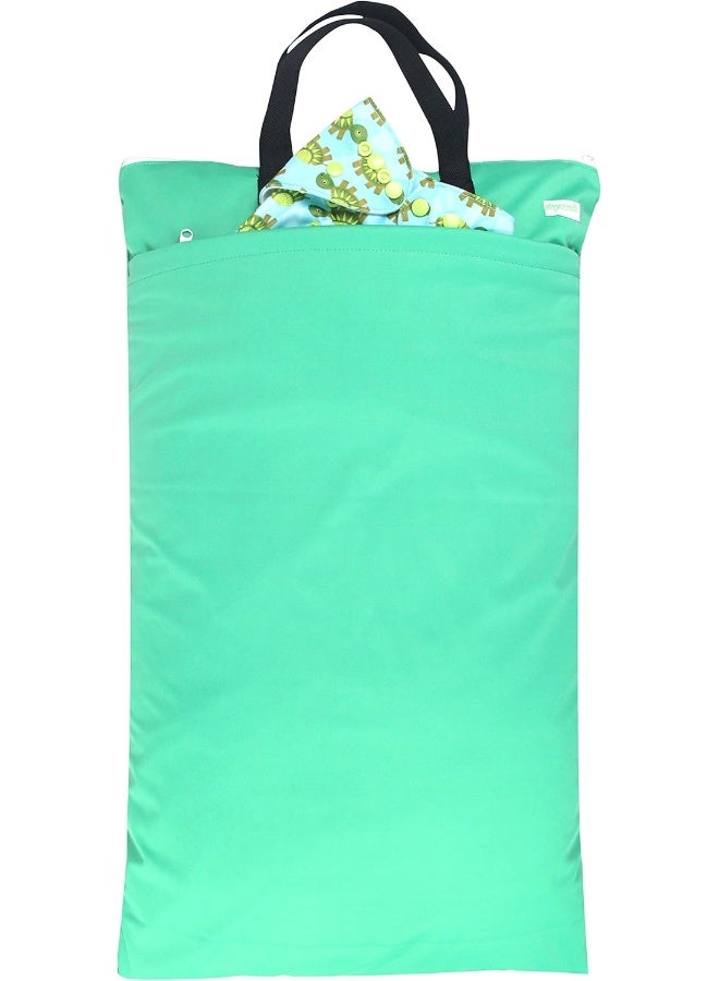 Wegreeco wegreeco Reusable Hanging Wet Dry Cloth Diaper Bag (2 Pack, Jade, Camellia)  - Image 3