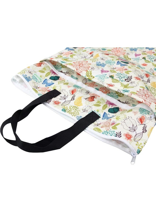 Wegreeco wegreeco Reusable Hanging Wet Dry Cloth Diaper Bag (2 Pack, Jade, Camellia)  - Image 5