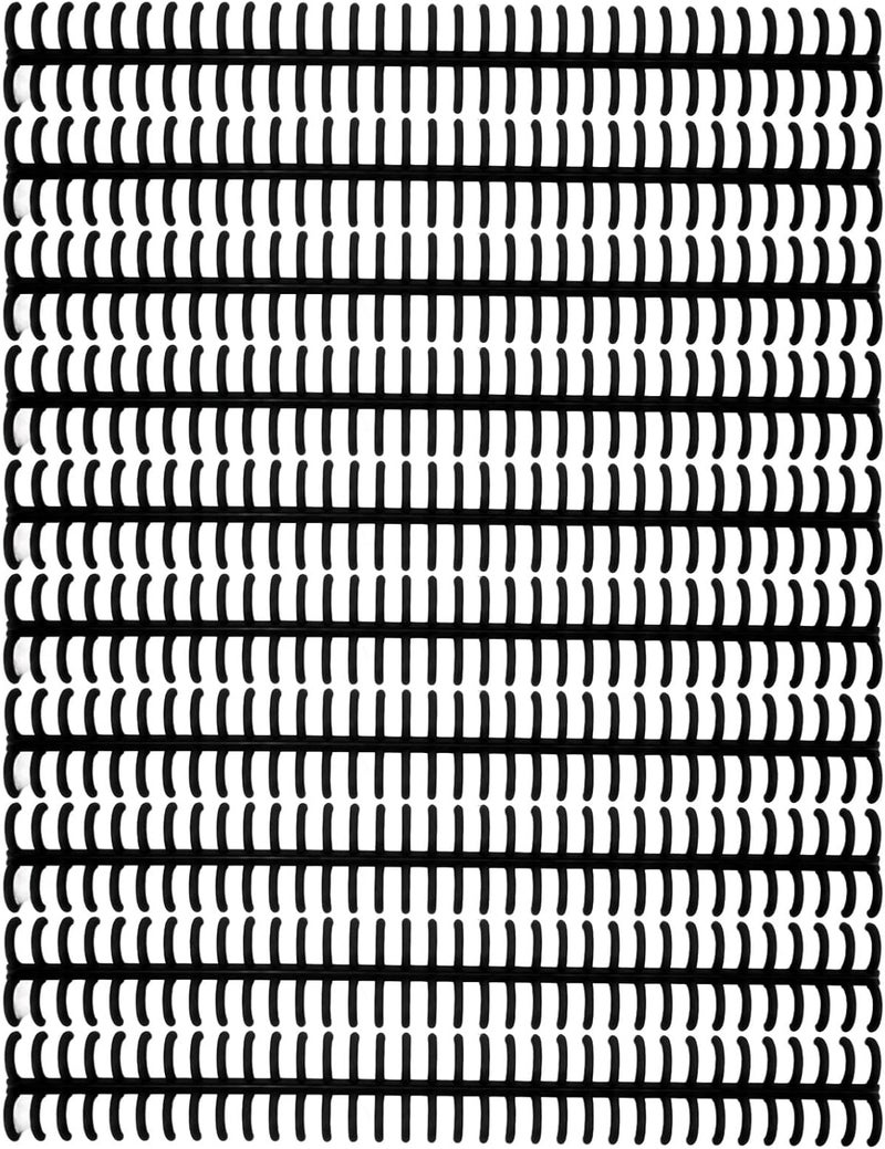 34 Hole Binding Spines, 12mm Diameter, Reusable Plastic Spiral Binder, Binds Up to 85 Sheets, Pack of 10 for Office, Home, School Use (Black) - Image 1