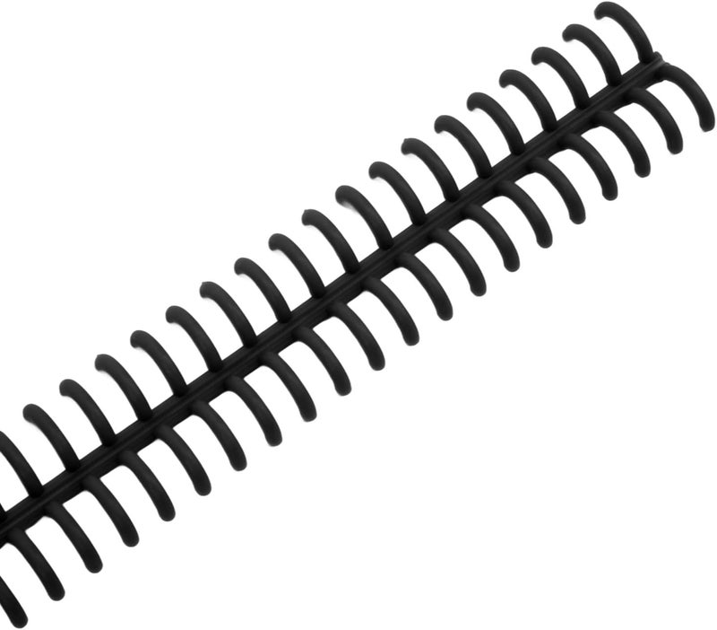34 Hole Binding Spines, 12mm Diameter, Reusable Plastic Spiral Binder, Binds Up to 85 Sheets, Pack of 10 for Office, Home, School Use (Black) - Image 2