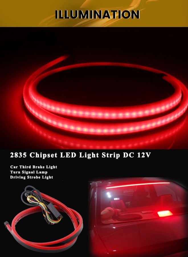 Loquat 40 Inch LED Tailgate Light Bar Red Running Brake Light Reverse Light, Single Row LED Tail Light Bar with Red Brake Lights Indicator - Image 1