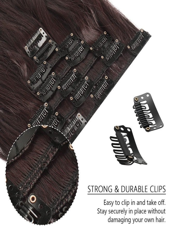 FESHFEN Clip in Hair Extensions 7 PCS Full Head 20 inch Curly Wave Synthetic Clip Hair Piece Wavy Hairpiece for Women Girls - Image 3